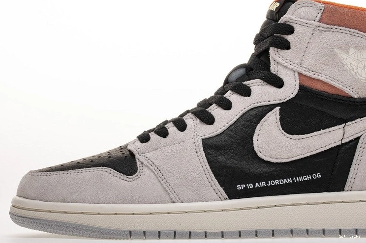 Grey Crimson 1 Black 555088-018 Air Jordan 1102